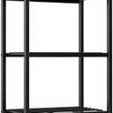 Storage Shelves, 5-Tier Metal Shelving Unit with Adjustable Feet, Compact Shelf Organizer for Garage, Kitchen, Pantry and Closet Organization,17.7" x 11.8" x 56.3", Black
