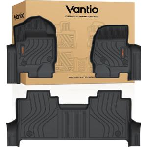 Floor Mats for 2017-2025 2026 Ford F250 F350 F450 F550 Super Duty Crew Cab, Front Bucket Seats with Rear Under-Seat Fold-Flat Storage, Custom Fit All Weather TPE Floor Liners