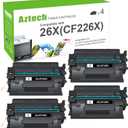 Aztech 26X CF226X Toner Cartridge Compatible Replacement for HP 26X CF226X 26A CF226A Pro M402n M402dw M402dn Pro MFP M426fdw M426fdn M426dw Printer (Black 4-Pack)