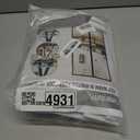 Reversible Left or Right Side Opening Insulated Door Curtain, Keep Cold Out Thermal Magnetic Door Screen Cover Auto Closer for Kitchen, Bedroom, Air Conditioner Room, Fits Doors up to 36" x 82",White