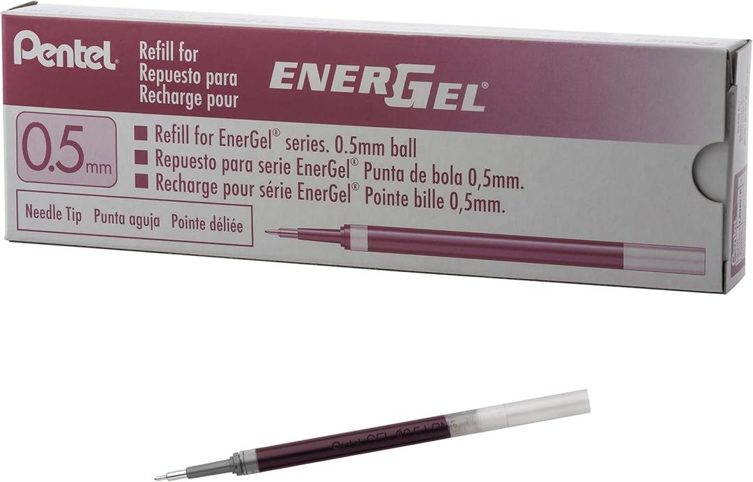 Pentel Refill Ink for EnerGel Pen Needle Tip, Fine, 12 Pack, 0.5mm, Pink (LRN5-P) Pentel Refill Ink for EnerGel Pen Needle Tip, Fine, 12 Pack, 0.5mm, Pink (LRN5-P)