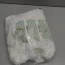 Moukeren 4 Pcs 3.15 Inch x 6.6 Feet Faux Fur Ribbon Trim Fabric Roll White Faux Fur Trim Ribbon Garland for Crafts Artificial Furry Fabric Roll Holiday Accessory for DIY Party Decor