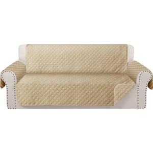 Waterproof Sofa Cover Non-Slip Couch Cover for 3 Cushion Cover Furniture Protector for Dogs Pets Washable Couch Cover Protector Sofa Slipcovers(Oversized Sofa, Beige)