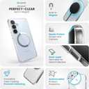Speck Samsung Galaxy S25 Plus Case - Magnet Case,13-Foot Drop Protection,Anti-Yellowing -Samsung S25 Plus Case Magsafe-Raised Bezel & Enhanced Buttons - Presidio Perfect-Clear -Clear/Chrome(Pack of 1)