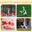 3 x Booson 2 Pcs Poseable Goose Wings Porch Lawn Goose Clothes Downy Swinging Goose Outfit Accessories for 23"- 28" Outdoor Patio Yard Lawn Art Decoration