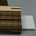 Cordless Bamboo Roman Shades w/Valance, 28.5" W × 64" H, Highfield Teak
