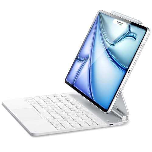 ESR for iPad Air 13 Inch Case Keyboard M4/M3/M2 (2026/2025/2024) & iPad Pro 12.9 inch (6th/5th/5th/3rd) Magic Keyboard, Easy-Set Floating Cantilever Stand, Precision Trackpad, Rebound Series, White