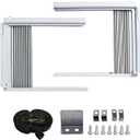 Window Air Conditioner Side Panel with Frame, Universal Window AC Accordion Filler Kit for Most 5,000 BTU Units