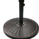 Sunnyglade 18" 30.2-lbs Heavy Duty Round Antiqued Umbrella Base for Patio, Outdoor - Bronze