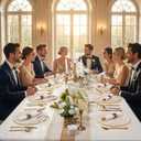 Liacere 350PCS Ivory Plastic Plates-Cream Disposable Plates With Gold Rim-50Guest Baroque Plastic Dinnerware include 100 Plates - 50 Pack Pre Rolled Napkins Silverware 50Cups for WeddingMother's Day