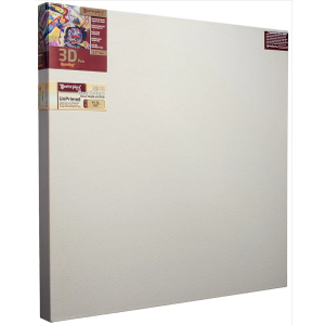 Masterpiece Z2DR-6072 3D Pro 2.5" Deep Raw Unprimed Heavy Weight #12 Cotton 11.5 oz Stretched Canvas 20x20in Natural 2 Pack