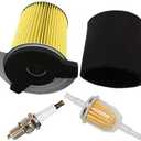 HIFROM Air Filter Pre-Filter with Spark Plug Fuel Filter Tune Up kit Replacement forYamaha G1 2 Cycle 1978-1989 Gas Golf Cart and G14 4 Cycle 1995-1996 Gas Golf Cart Replace J10-14417-00 JF7-14450-01