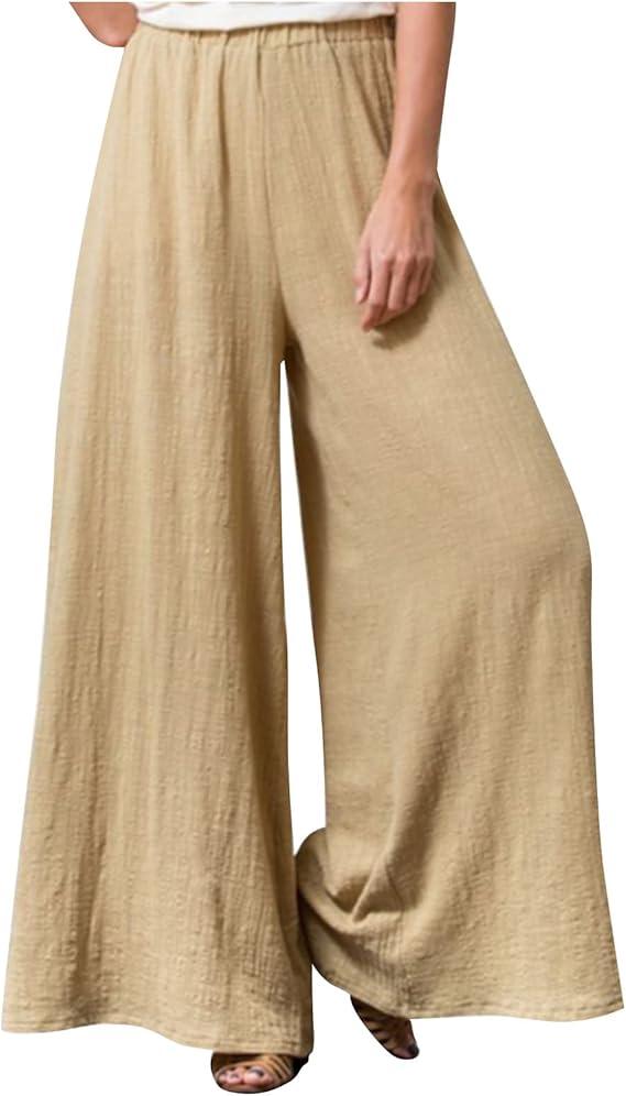 Wide Leg Sweatpants Medium Size Deep Apricot Color