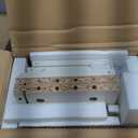 RUSTOWN Farmhouse Rustic Medicine Cabinet with Two Barn Door,Wood Wall Mounted Storage Cabinet with Adjustable Shelf and Towel Bar, 3-Tier Cabinet for Bathroom, Living Room(Vintage White)