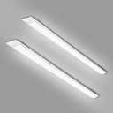 2 Packs 4FT LED Batten Light with 0.2m Cable, Ultra-Thin Ceiling Surface Mounted Light, 40W, 4000K, IP20, LED Ceiling Lamp for Garage, Shop, Hallway, Office, Market, ver.2, 20cm Cable