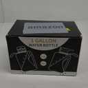 TOOFEEL 1 Gallon Water Bottle - 128 oz, BPA Free, Wide Mouth, Straw & Chug Lid, Gym & Travel, Black and White