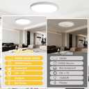 4PK 12 Inch LED Flush Mount Ceiling Light, 24W, 2520LM,3000K/4000K/6000K CCT Selectable, Round Flat Panel Low Profile Ceiling Light Fitures for Hallway, Kitchen, Bedroom, Laundry Room,White