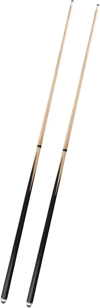HNQQ Pool cue Stick/ Billiards cue Stick 57" Set of 2 Pool Stick with 13mm Fiber Leather tip, Weight 200Z