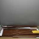 Maydear Bamboo Ladder Shelf Bookcase, 5-Tier Leaning Bookshelf Free Standing Organizer Storage Shelves for Living Room, Bedroom, Kitchen, Home Office, Balcony, Walnut