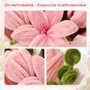 Handmade Pipe Cleaner & Crochet Flower Bouquet,Preserved Fake Flowers Gifts for Women Lover Anniversary Mother's Day Graduation (Pink)