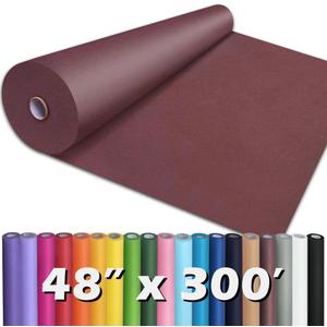 PerkHomy Wine Red Kraft Paper Roll 48" x 3,600" (300') for Gift Wrapping Bouquet Flower Art Painting Craft Writing Packaging Shipping 80GSM 55LB (Wine Red, 48" x 300')