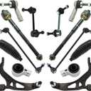 TRQ Front and Rear Steering & Suspension Kit Compatible with 2011-2017 Ford Explorer 2013-2016 Police Interceptor Utility