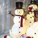 Plush Snowman Christmas Decoration, with Built-in LED Light, Indoor or Outdoor Garden Lawn Holiday Decoration.,150cm