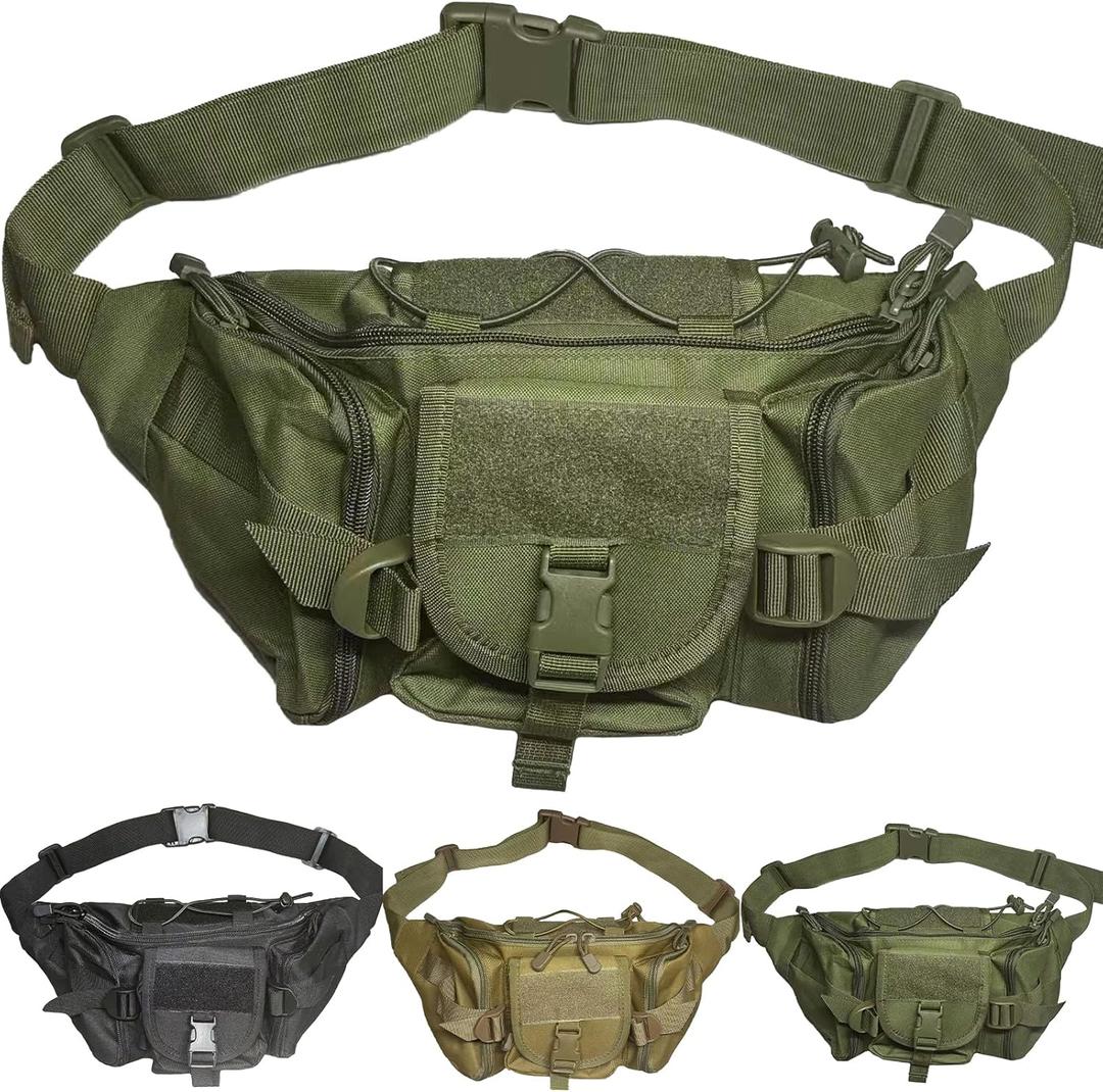 tactical fanny pack, tactical fanny pack for men, tactical waist pack(green2)