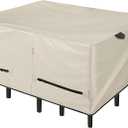 Porch Shield Patio Table Cover - Waterproof Outdoor Dining Table and Chairs Furniture Set Cover Square - 84 x 84 inch, Beige