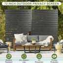 NicBex 2-Pack Privacy Screen Outdoor 72" Fence Panel for Garden,Black