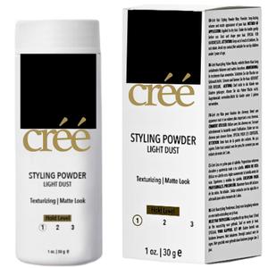 Cree Styling Powder Light Dust- Natural Matte Hairstyle, Texturizing and Volumizing 30 gr. 1 oz.