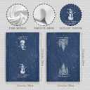 Qeheb Navy Blue Christmas Kitchen Towels, Winter Christmas Dish Tea Towels, Tis The Season Let It Snow Winter Holiday Snowman Tree Decorative Hand Towels for Bathroom Decor, 16X24In Set of 2