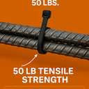 12 inch Black Cable Ties, UV resistant, Self-locking, Multi-purpose Nylon Heavy Duty Zip Ties, Wire Ties for Professionals, Office, Home, Garden, and Cable Management by Nirah (12" 100 pk 50lbs)