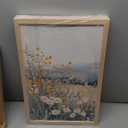 3 Pcs Framed Mountain Wildflower Wall Art Triptych Natural Landscape Canvas Prints Large Farmhouse Daisy Poster Botanical Picture Painting for Living Room Bedroom Decor 16x24IN