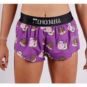 Women's Choccy Cows 1.5" Split Shorts, Size S