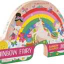 Floss & Rock 40P3602 80-Pieces Rainbow Fairy Shaped Jigsaw Puzzle Toy with Shaped Box