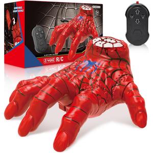 Halloween Crawling Thing Hand – Spider Hero Model, Remote Control Toy with Spooky Sound & LED Light, Quick-Move, Battery Powered Gift for Kids Birthday Holiday