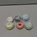 6 Piece Ceramics Toothbrush Holders Mini Donut Shape with Tooth Brush Stand for Razor Stand, Makeup Brush,Pens, Stylus,Stand Ring for Bathroom Vanity Countertops