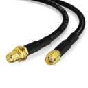 Superbat SMA Relocation Cable 3ft SMA Male to Female Bulkhead RG8X Jumper 50 Ohm for Ham Radio 4G/5G/ WiFi Antenna Extension Cable RTL SDR Dongle Radio ADS-B Receiver etc.