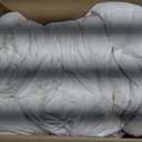 APSMILE Lightweight Down Feather Fibers Comforter Oversized King Size, Light Warmth Duvet Insert for Hot Sleepers/Warm Weather - Luxury Hotel Collection Comforter for Summer(White, 120"x98")