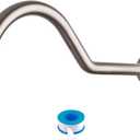 Lordear Shower Extension Arm Solid Brushed Nickel T304 Stainless Steel 17 Inch Extension Shower Arm with Flange Shower Head Pipe For Rain Shower Heads