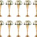 10 Pcs Gold Vase Wedding Centerpieces for Tables Centerpiece Table Decorations Metal Tall Artificial Flower Vases for Wedding Reception Party Birthday Event Home Decor