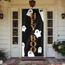 Halloween Ghost Door Cover - Decorations, Front Door Porch & Indoor/Outdoor Party Decor, 35 * 79 Inch
