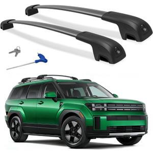 300lbs Roof Rack Cross Bars Compatible with 2024 2025 2026 Hyundai Santa Fe & Santa Fe Hybrid (Not for SE), Aluminum Lockable Crossbars for Rooftop Cargo Carrier Luggage Kayak Canoe Bike