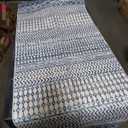 Ashler Boho Rugs, Vintage Rugs, Area Rugs, Area Rug for Living Room, Bedroom, Kitchen Dining Room, Blue Home Decor, Non-Slip & Machine Washable Rugs, Carpet Decoration, Blue/Light Pink 60x24"