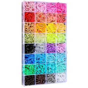 32 Colors Small Hair Rubber Bands with 16 Hair Styling Tools, 2000 Pcs Elastic Girl Baby Hair Ties Mini Hair Bands with Hair Elastic Cutter Hair Accessories Xmas Stuff for Girls Baby Toddlers Kids