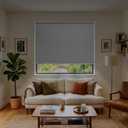 No Drill Cordless Cellular Shade, Cloud Gray, 22" W x 64" H