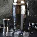 STOBAZA Cocktail Shaker Lid Replacement Set Plastic Splash-Proof Shaker Caps for Bar Use and Travel Drink Mixer Cup Covers with Secure Fit