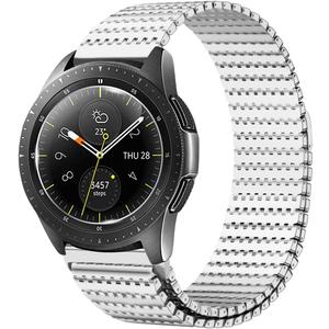 Compatible with Samsung Galaxy Watch 7/6/5/4/FE 44mm 40mm/Galaxy Watch 5 Pro 45 mm/Watch 4/6 Classic 47mm 46mm 43mm 42mm/Watch 3 41mm/Active 2/Watch 42mm Band 20mm Metal Mesh Magnetic Strap Silver