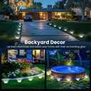10 x SOLPEX 10 Pack Solar Ground Lights Outdoor Waterproof, Solar Powered Pathway Lights, Landscape Lighting for Garden Walkway Driveway Backyard Decor (Cool White)